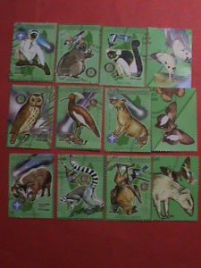 MALAGASY STAMP 1999 SC# 1416 COLORFUL WILD LIFE ANIMALS CTO -MNH COMPLETE SET.