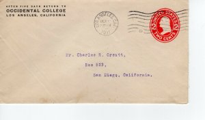 OCCIDENTAL COLLEGE, LOS ANGELES, CALIFORNIA 1911    FDC8086