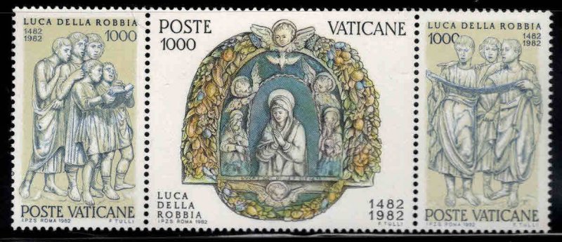 VATICAN Scott 707-709 MNH**  stamp strip 709a