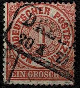 Germany-North German Postal District-#16 used -1869-NG-1 Groschen