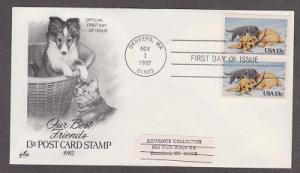 2025 Kitten and Puppy ArtCraft FDC with address label