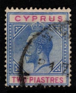 CYPRUS SG78 1913 2pi BLUE & PURPLE USED