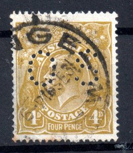 Australia KGV 1926 4d OS Official fine used SG#O94 WS16645