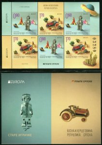 BOSNIA SERBIA(328) - Europa Cept - Old Toys - MNH Booklet- 2015