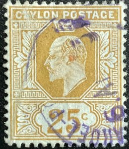 Ceylon #173 Used Single King Edward VII L23