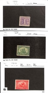 United States Postage Stamp, #537, 548-549 Mint Hinged, 1920 (B82)