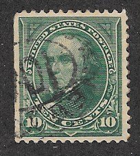 258 Used 10c. Webster, scv: $20, Free, Insured Shipping