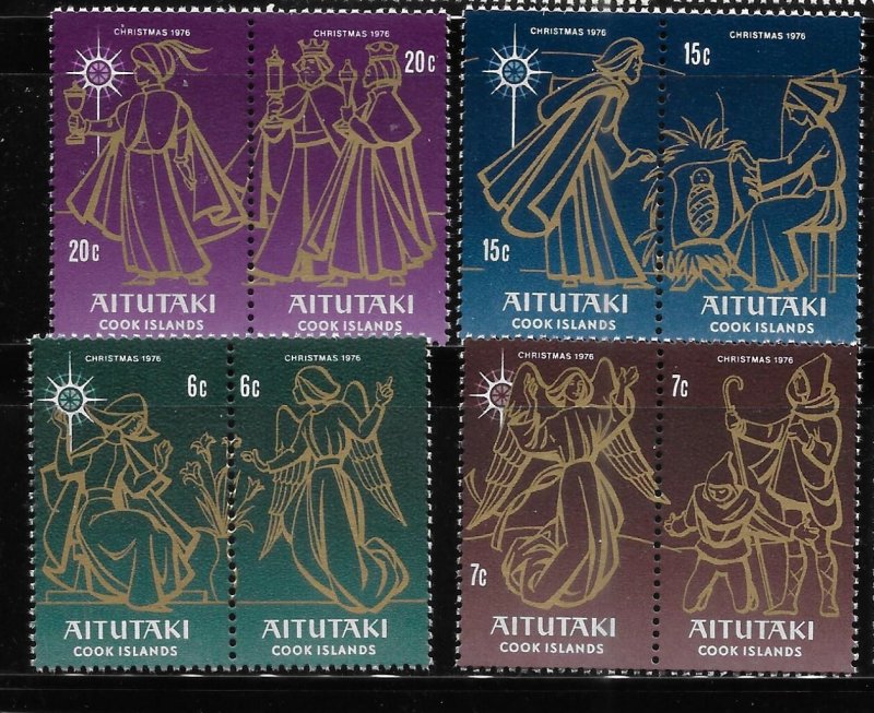 Aitutaki 1976 Christmas Sc 135-142 MNH A485