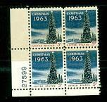 US Stamp #1240 MNH - Christmas Plate Block of 4
