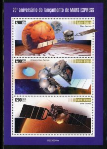 GUINEA BISSAU 2023 20th ANN OF THE LAUNCH OF MARS EXPRSS SHEET MINT NH