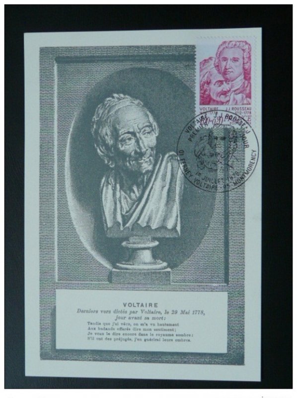 writer Voltaire maximum card France 1978