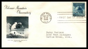 US 966 Palomar Grimsland Typed FDC