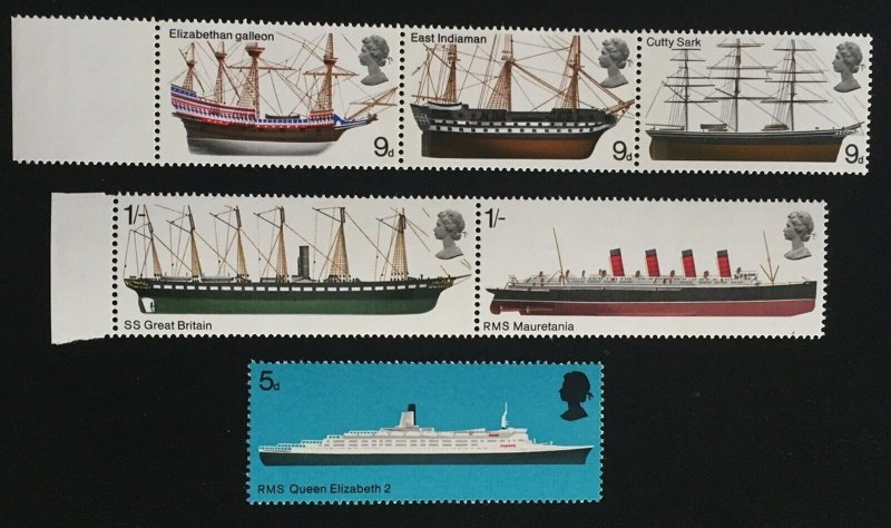 Great Britain 1969 Ships 6v Mint SG#778-783 GB5732