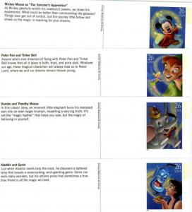 UX529-UX532  26 CENT DISNEY MAGIC 2007 POSTAL CARDS MINT