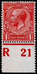 SG359 SPEC N16(10a), 1d carmine, NH MINT. Cat £175. CONTROL R21 PERF. RP CERT