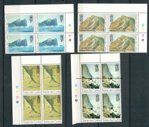 Tristan da Cunha #268 - 271 set of MNH blocks of 4