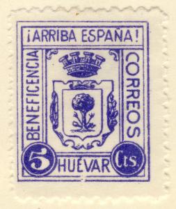 ESPAGNE / SPAIN / ESPAÑA HUÉVAR 5c violeta p. Delmeina Sofima #27 (Em Locales)