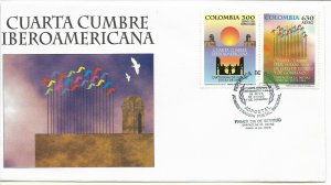 COLOMBIA 1994 4TH IBERO AMERICAN MEETING IN CARTAGENA FIRST DAY COVER FDC