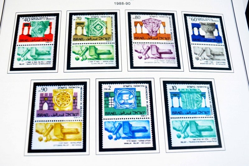 COLOR PRINTED ISRAEL [+TABS] 1948-2020 STAMP ALBUM PAGES (378 illustrated pages)