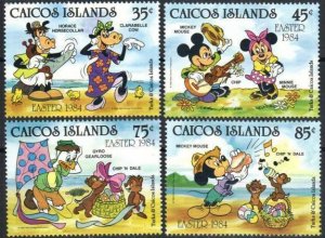 Turks & Caicos-Caicos Stamp 42-45  - 84 Disney Easter