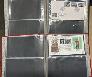 RAPKIN FDC ALBUMS FOR LARGE SIZE BRITISH COVERS SET OF 5 & CASES HOLD APPROX 650