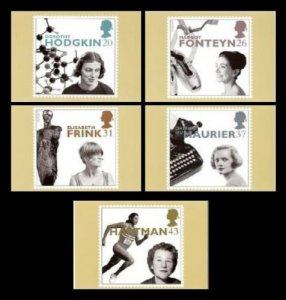 STAMP STATION PERTH G.B. PHQ Cards No.181- Set of 5- Famous Women Mint 1996