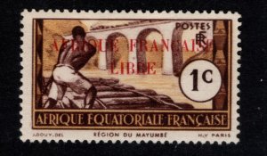 French Equatorial Africa Scott 80 MH* 1941 LIBRE Overprint stamp