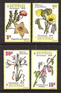 Botswana 128-131 Christmas Flowers MNH VF