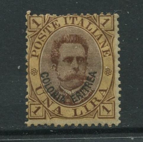 STAMP STATION PERTH Eritrea #10 King Humbert I Italy Overprint1892 MH CV$160.00