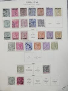 EDW1949SELL : GIBRALTAR Choice VF Mint & Used collection on album pgs. Cat $1903