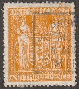 New Zeland, stamp, Scott#AR46, used, hinged,  left over gum, #QNZ-46