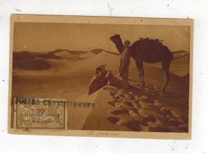 1920s Morocco RPPC postcard Cover Camel and Sand Dunes