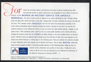 SC# 3174 - Women in Military Service - Memorial Dedication Program & Ticket