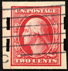 U.S. Used Stamp Scott #344 2c Washington. Schermack Perforation. Choice!