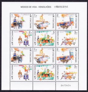 Macao Macau Street traders Sheetlet 1998 MNH SG#1023-1028 MI#948-953