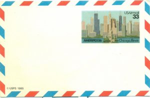 SCOTT # UXC23, POSTAL CARD, CHICAGO SKYLINE, UNUSED, GREAT PRICE!