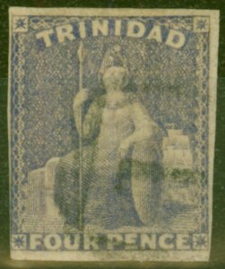 Trinidad 1859 4d Grey-Lilac SG25 Good Used (2)