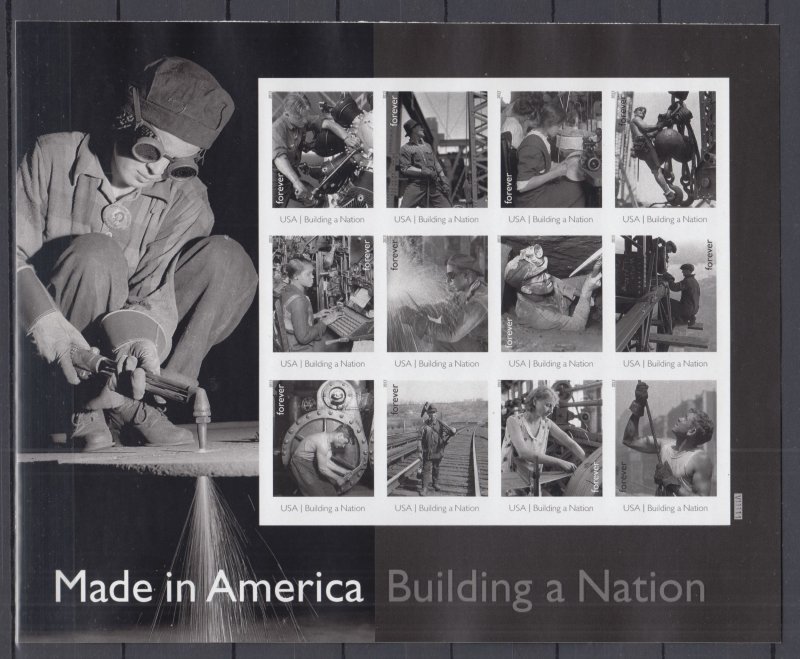 ​USA #4801m Made In America Complete Collection of 5 Imperf Sheets MNH