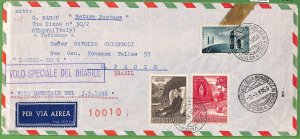 ZA1630 - VATICAN - POstale history - SPECIAL FLIGHT President to BRAZIL - 1958-