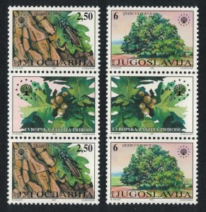 Yugoslavia Longhorn Beetle Oak Tree Nature Protection 2v Pairs 1997 MNH