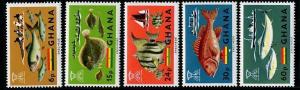 HERRICKSTAMP GHANA Sc.# 251-55 Fish