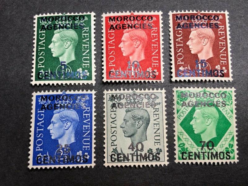 Great Britain Offices in Morocco Scott 83-88 Mint OG CV $43.15