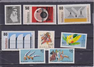 Germany 1385///////1391 PLUS B609-10 MNH (Complete Sets)