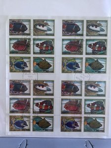 Manama Ajman State Fishes cancelled  stamps sheet  R27562