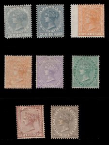 MOMEN: CEYLON SG #122/132 1872-80 CROWN CC UNUSED £1,035 LOT #67756*