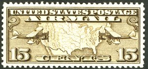 U.S. #C8 MINT OG HR CREASES 