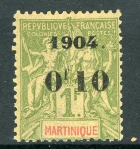 Martinique   1904 French Colony 10¢/1 Franc Bronz Green  Scott # 59 Mint E55