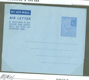 Aden  1953 50 cent blue