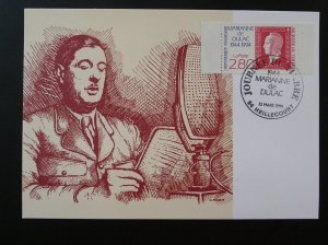 General De Gaulle appeal of 18 june stamp day maximum card France 1994