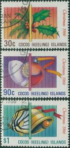 Cocos Islands 1986 SG155 Christmas set FU